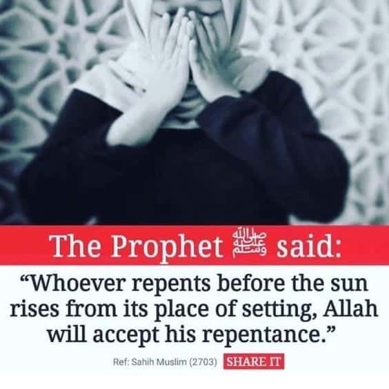 Allah accepts repentance