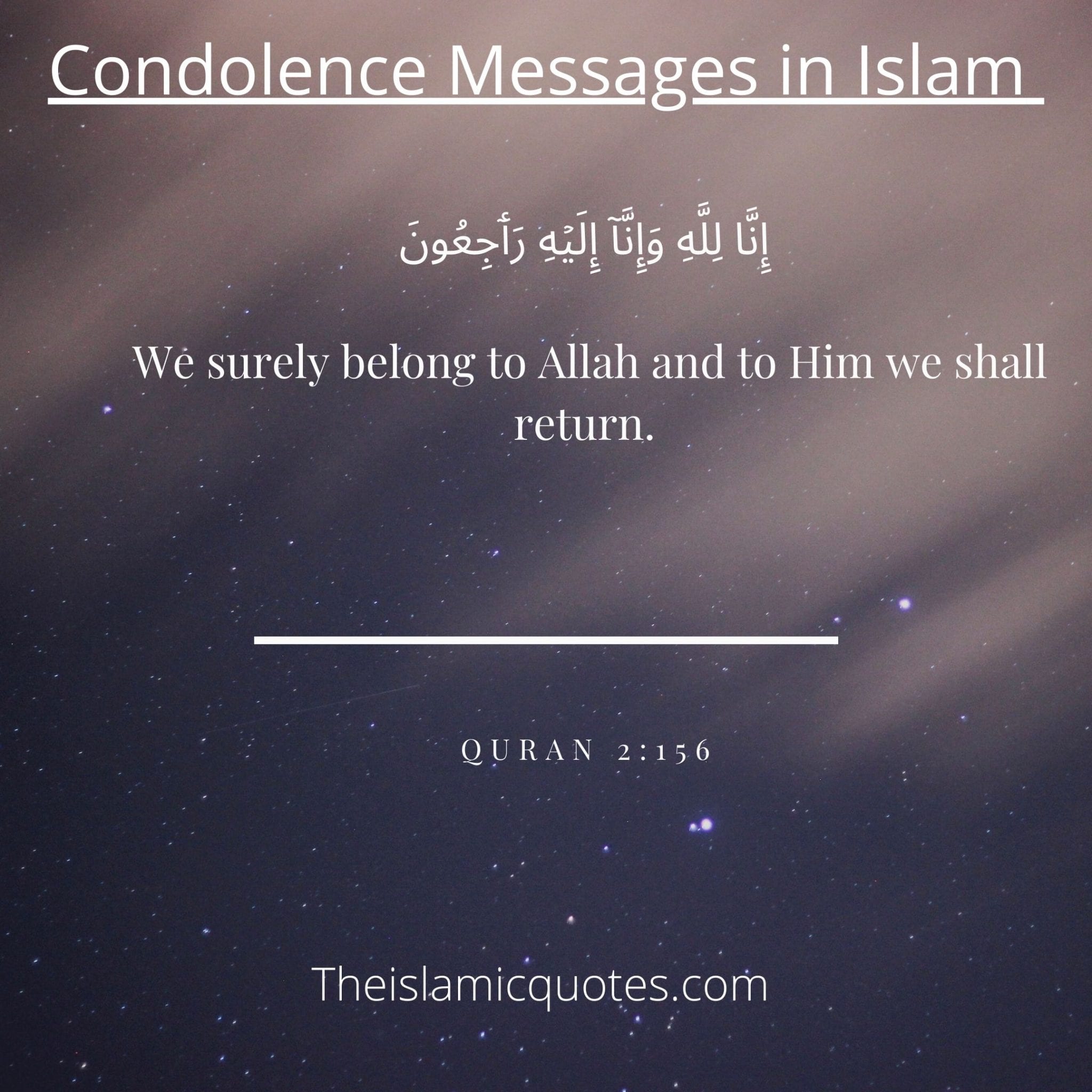 What To Say For Condolences In Islam